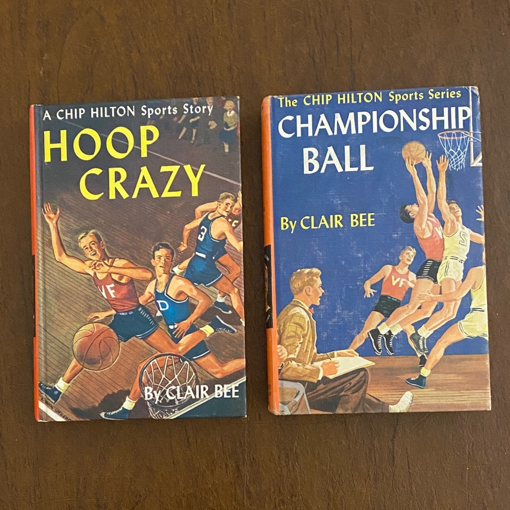 Hoops Crazy & Championship Ball • Chip Hilton Youth Sports Books • Vintage